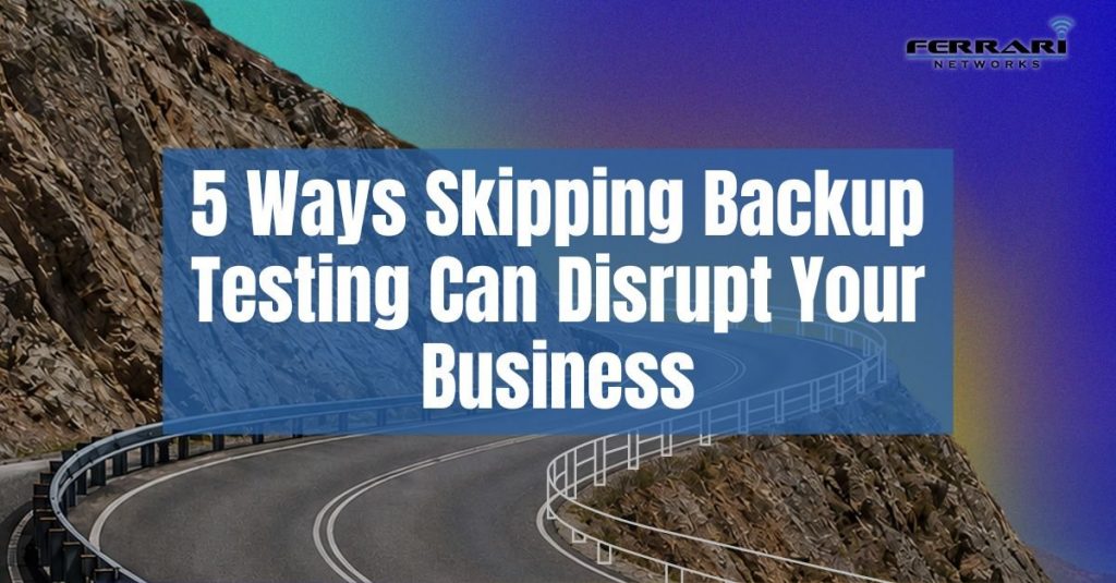 IT professional testing a business data backup