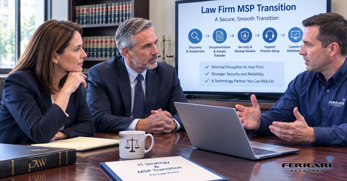 Law firm meeting with an IT provider about an MSP transition