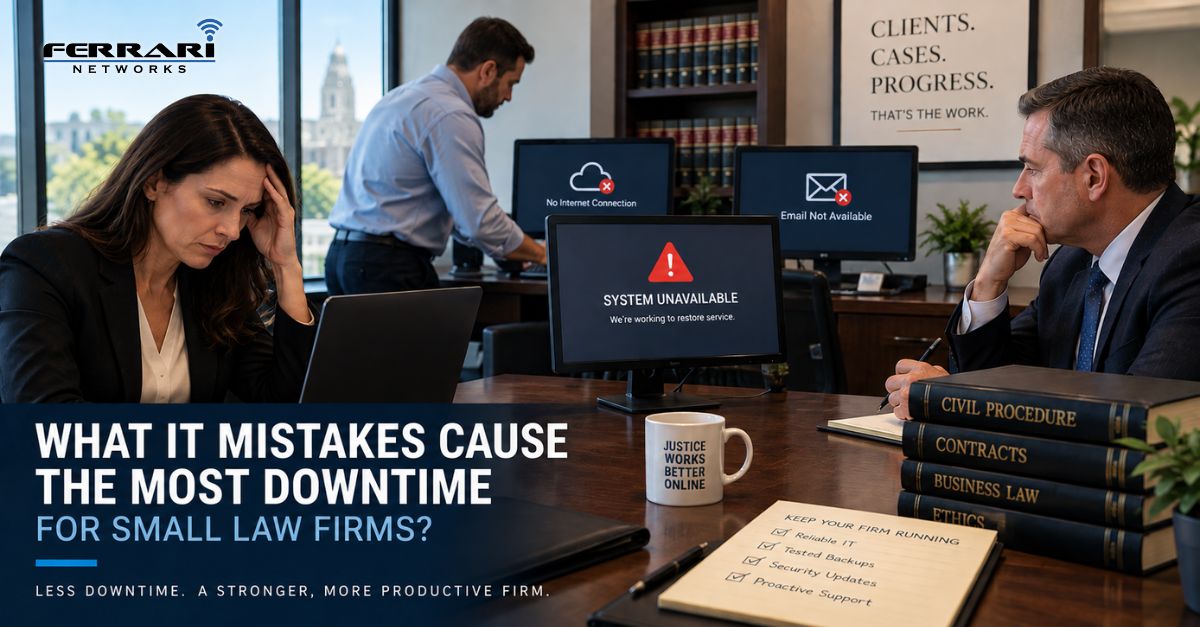 Law firm employees experiencing an IT system outage
